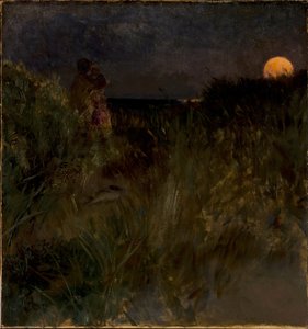 Lever de lune sur les dunes - Hjalmer Eilif Emanuel Peterssen